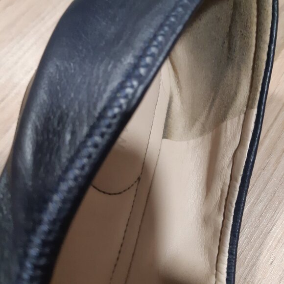 Cole Haan Dark Blue Loafers with Gold Accent - Picture 6 of 12